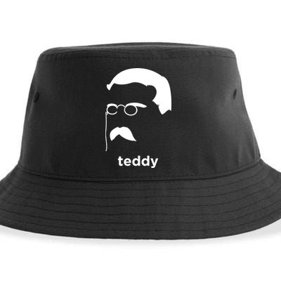 Teddy Roosevelt Vector Art American Sustainable Bucket Hat