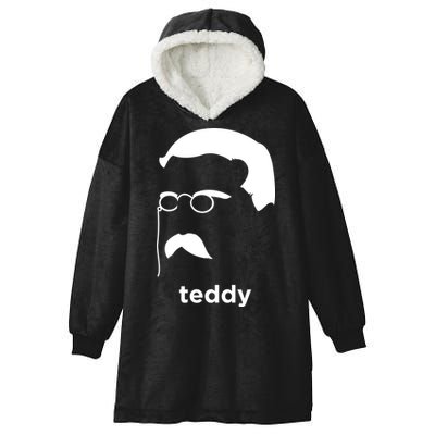 Teddy Roosevelt Vector Art American Hooded Wearable Blanket