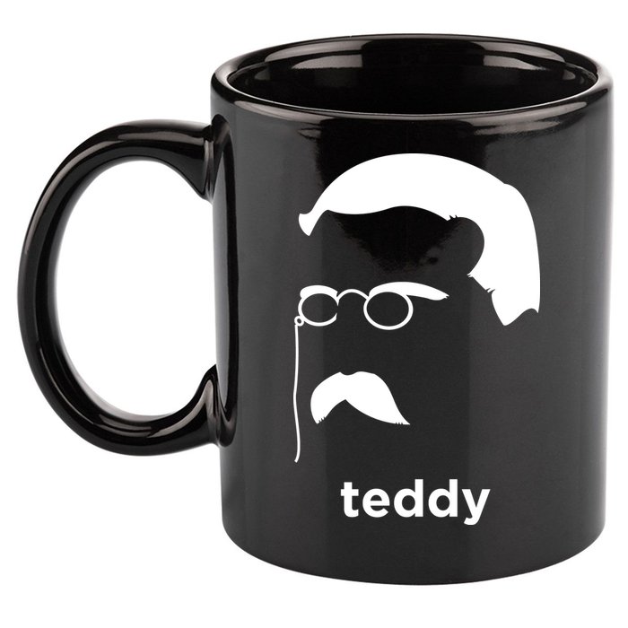 Teddy Roosevelt Vector Art American 11oz C Handle Ceramic Mug