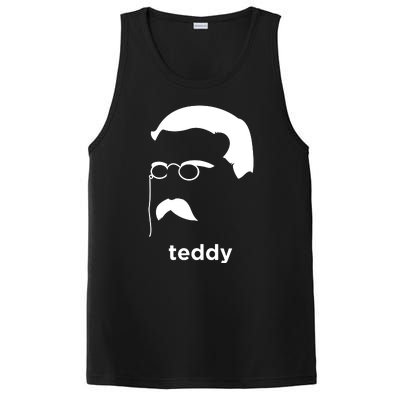 Teddy Roosevelt Vector Art American PosiCharge Competitor Tank