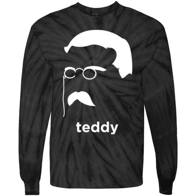 Teddy Roosevelt Vector Art American Tie-Dye Long Sleeve Shirt