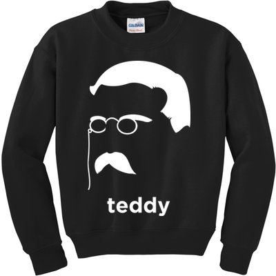 Teddy Roosevelt Vector Art American Kids Sweatshirt