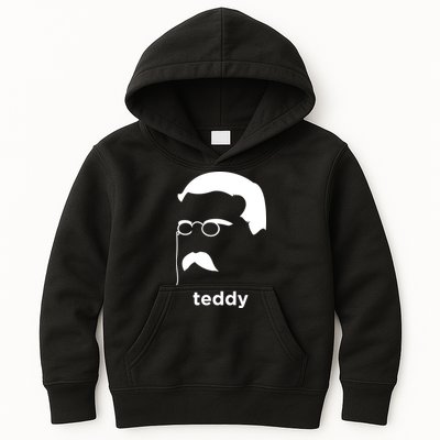 Teddy Roosevelt Vector Art American Kids Hoodie