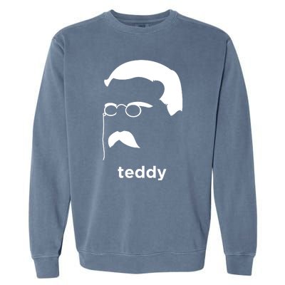 Teddy Roosevelt Vector Art American Garment-Dyed Sweatshirt