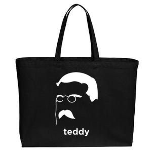 Teddy Roosevelt Vector Art American Cotton Canvas Jumbo Tote