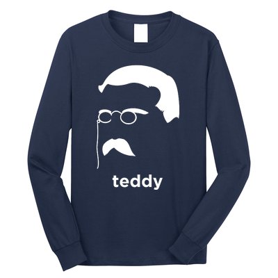 Teddy Roosevelt Vector Art American Long Sleeve Shirt