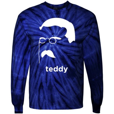 Teddy Roosevelt Vector Art American Tie-Dye Long Sleeve Shirt