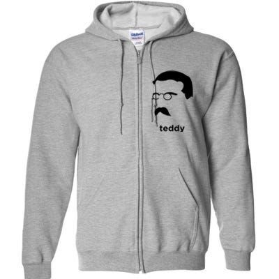 Teddy Roosevelt Vector Art American Full Zip Hoodie