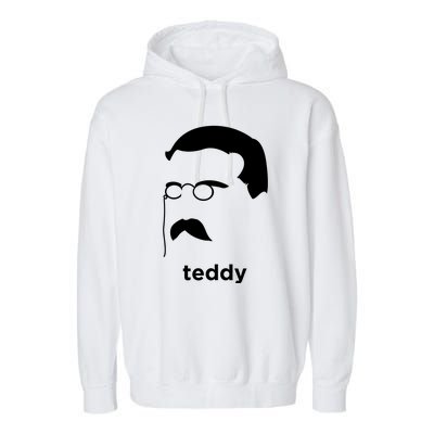 Teddy Roosevelt Vector Art American Garment-Dyed Fleece Hoodie