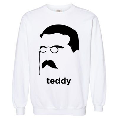 Teddy Roosevelt Vector Art American Garment-Dyed Sweatshirt