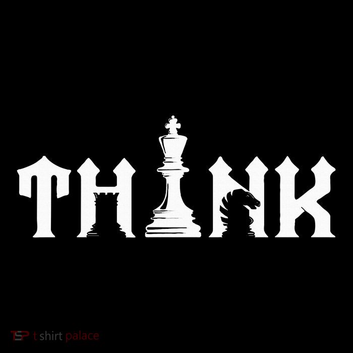 Think Retro Vintage Chess Pieces Player Gift Chess Lover T-Shirt