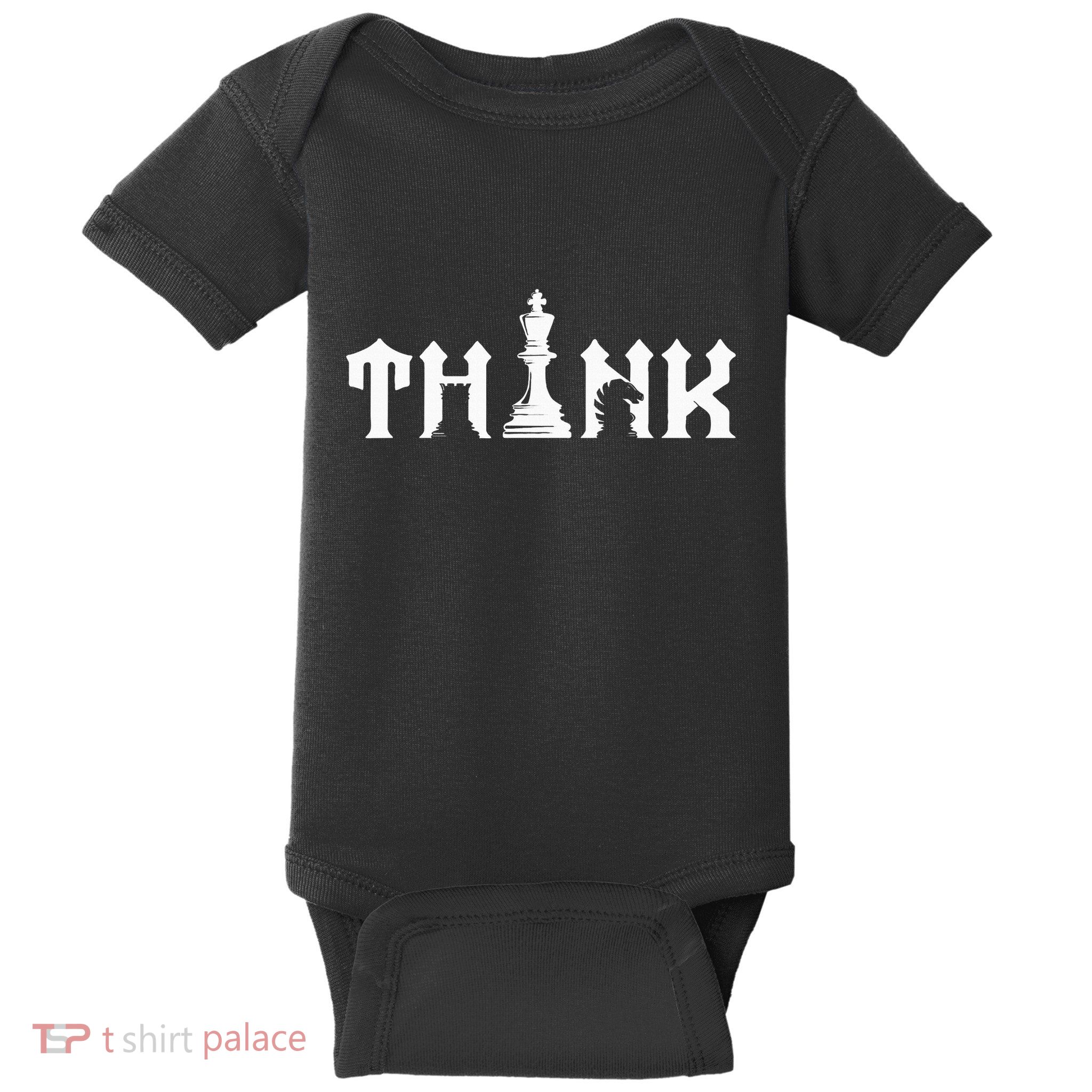 Think Retro Vintage Chess Pieces Player Gift Chess Lover Baby Bodysuit