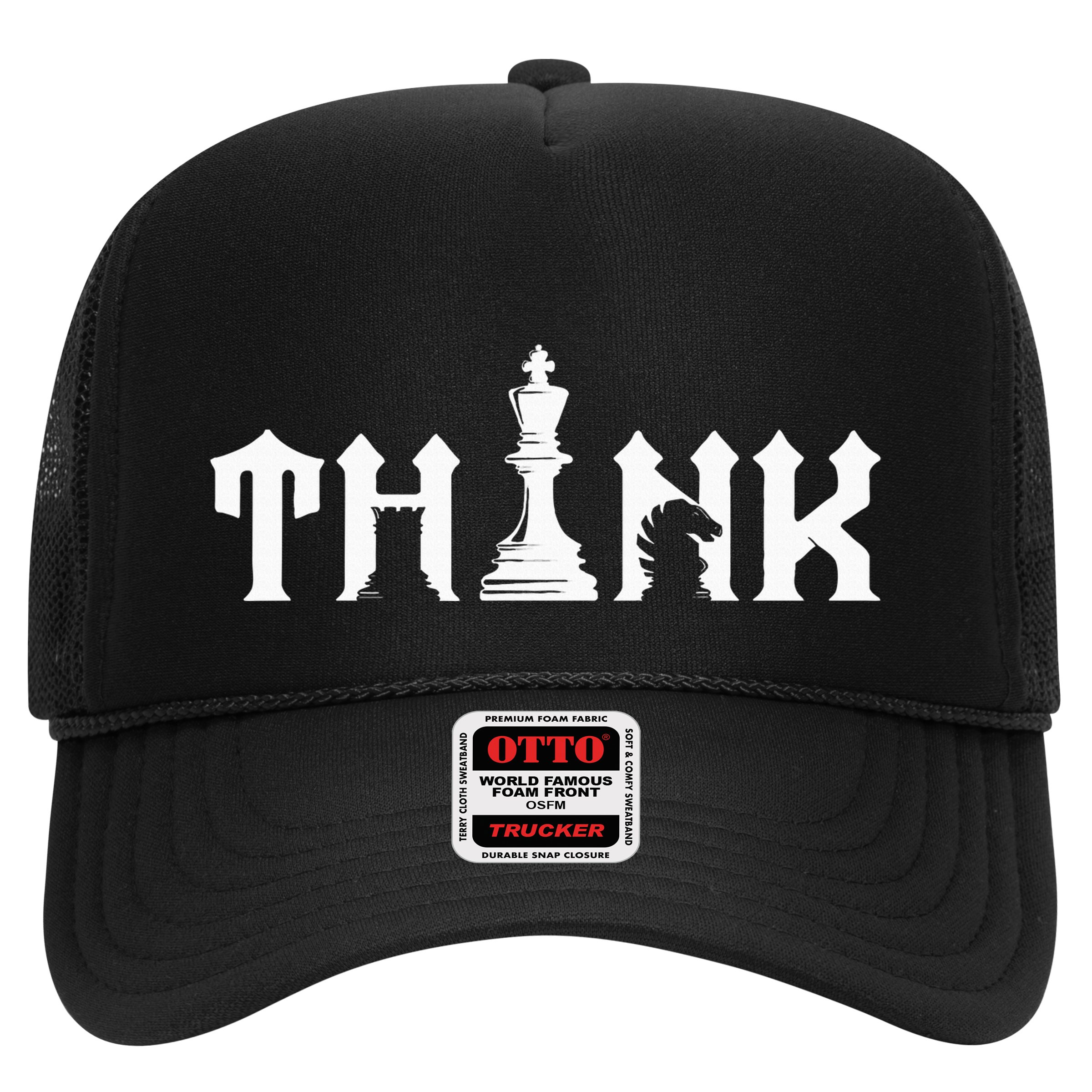 Think Retro Vintage Chess Pieces Player Gift Chess Lover Hat