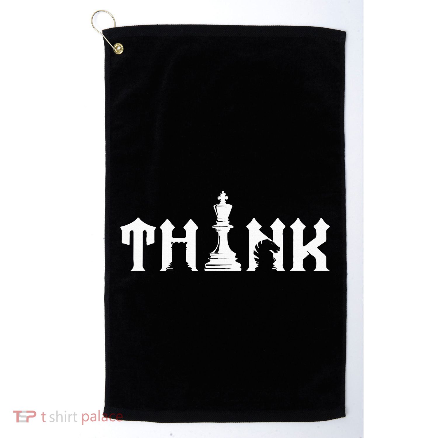 Think Retro Vintage Chess Pieces Player Gift Chess Lover Golf Towel