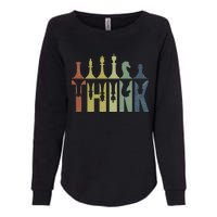 Think Retro Vintage Chess Pieces Player Gifts Chess Coach Womens California Wash Sweatshirt