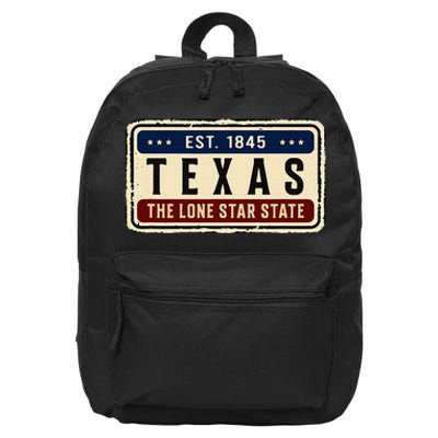 Texas Retro Vintage 16 in Basic Backpack