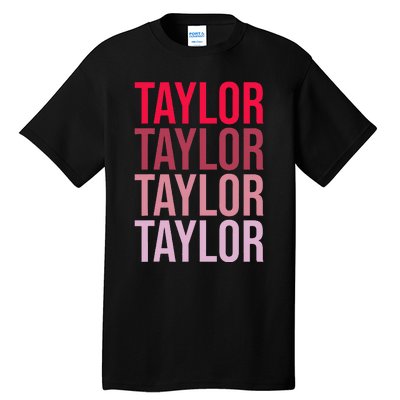 Taylor Retro Wordmark Pattern I love Taylor Tall T-Shirt