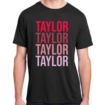 Taylor Retro Wordmark Pattern I love Taylor Adult ChromaSoft Performance T-Shirt