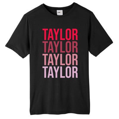 Taylor Retro Wordmark Pattern I love Taylor Tall Fusion ChromaSoft Performance T-Shirt