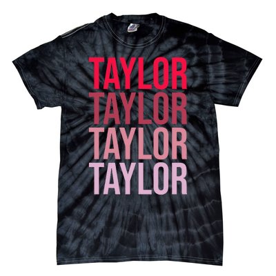 Taylor Retro Wordmark Pattern I love Taylor Tie-Dye T-Shirt