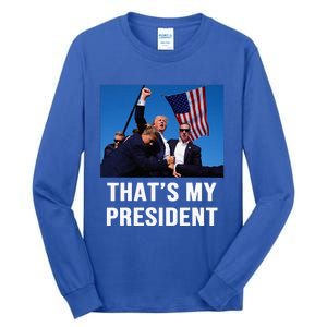 The Return Western Cowboy Trump 2024 Taking America Back Tall Long Sleeve T-Shirt