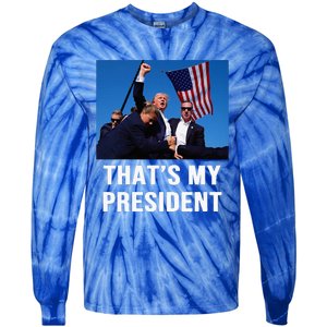 The Return Western Cowboy Trump 2024 Taking America Back Tie-Dye Long Sleeve Shirt