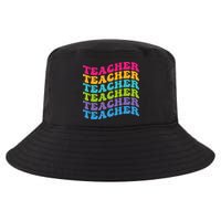 Teacher Retro Word Mashup Cool Comfort Performance Bucket Hat