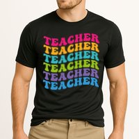Teacher Retro Word Mashup Cooling Performance Crew T-Shirt