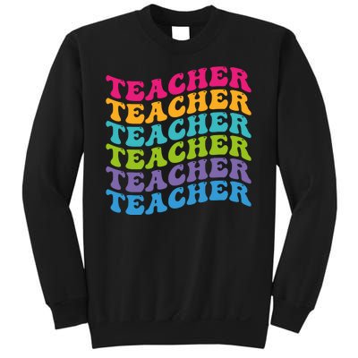 Teacher Retro Word Mashup Sweatshirt