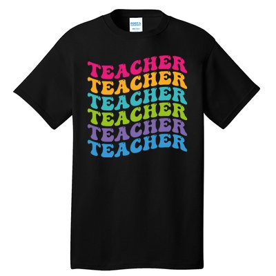 Teacher Retro Word Mashup Tall T-Shirt