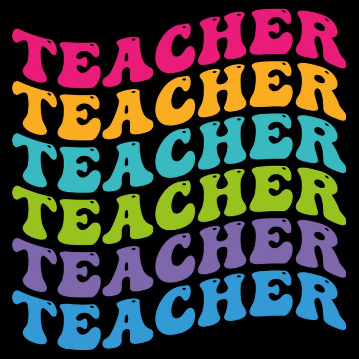 Teacher Retro Word Mashup Flatbill Hat
