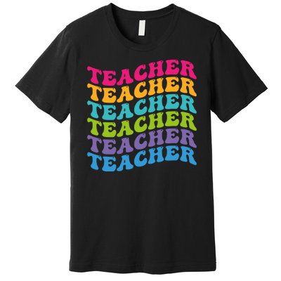 Teacher Retro Word Mashup Premium T-Shirt