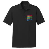 Teacher Retro Word Mashup PosiCharge RacerMesh Polo