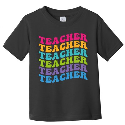 Teacher Retro Word Mashup Toddler T-Shirt