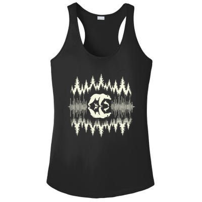 Trees Reflection Wildlife Nature Bear Outdoor Forest Ladies PosiCharge Competitor Racerback Tank