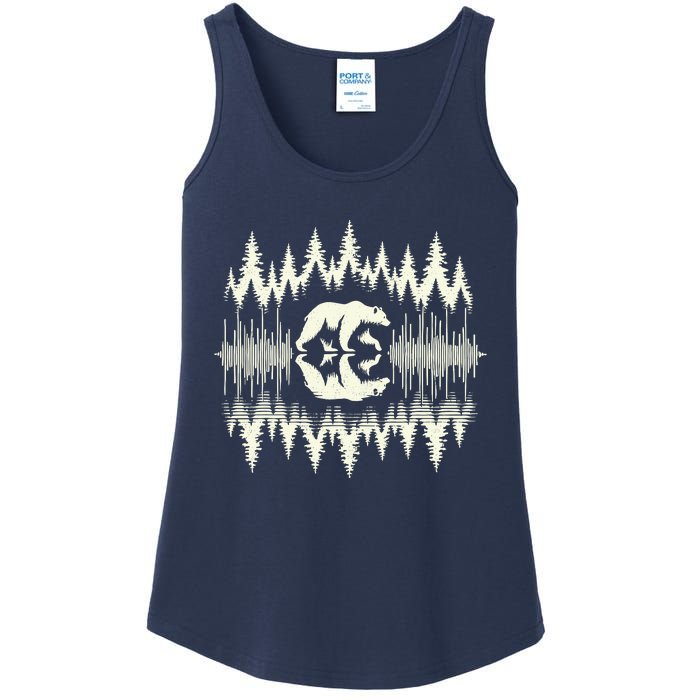 Trees Reflection Wildlife Nature Bear Outdoor Forest Ladies Essential Tank