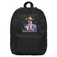 The Return Western Cowboy Trump 2024 Taking America Back 16 in Basic Backpack