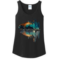 Trees Reflection Wildlife Nature Animal Bear Outdoor Forest Ladies Essential Tank