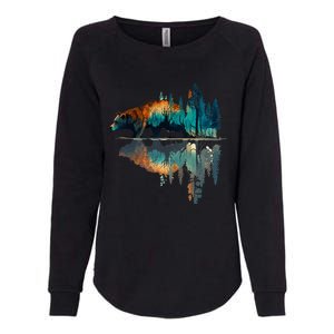 Trees Reflection Wildlife Nature Animal Bear Outdoor Forest Womens California Wash Sweatshirt