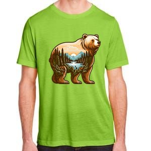 Trees Reflection Wildlife Nature Animal Forest Bear Outdoor Gift Adult ChromaSoft Performance T-Shirt