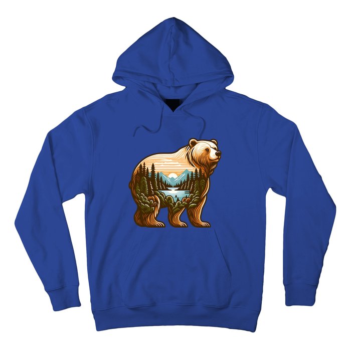 Trees Reflection Wildlife Nature Animal Forest Bear Outdoor Gift Hoodie