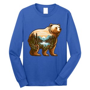 Trees Reflection Wildlife Nature Animal Forest Bear Outdoor Gift Long Sleeve Shirt