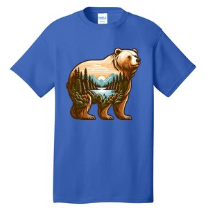 Trees Reflection Wildlife Nature Animal Forest Bear Outdoor Gift Tall T-Shirt