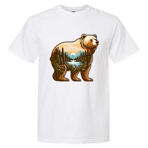 Trees Reflection Wildlife Nature Animal Forest Bear Outdoor Gift Garment-Dyed Heavyweight T-Shirt