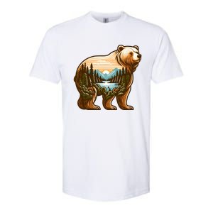 Trees Reflection Wildlife Nature Animal Forest Bear Outdoor Gift Softstyle CVC T-Shirt