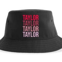 Taylor Retro Wordmark Pattern I love Taylor Sustainable Bucket Hat