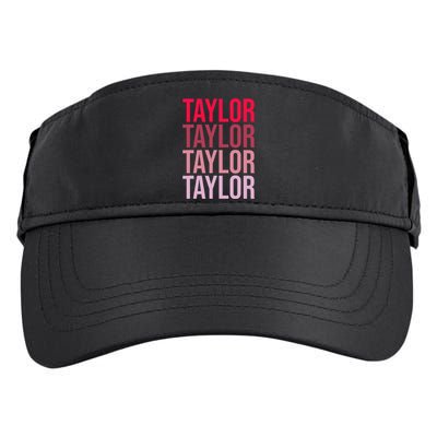 Taylor Retro Wordmark Pattern I love Taylor Adult Drive Performance Visor