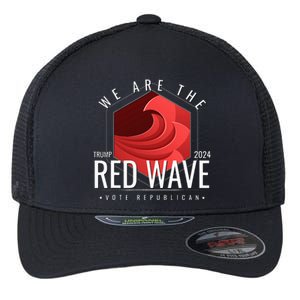 The Red Wave Is Coming 2024 Trump Gifts Flexfit Unipanel Trucker Cap