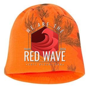 The Red Wave Is Coming 2024 Trump Gifts Kati - Camo Knit Beanie