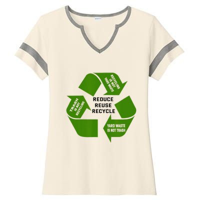 Trash Recycling Waste Ladies Halftime Notch Neck Tee